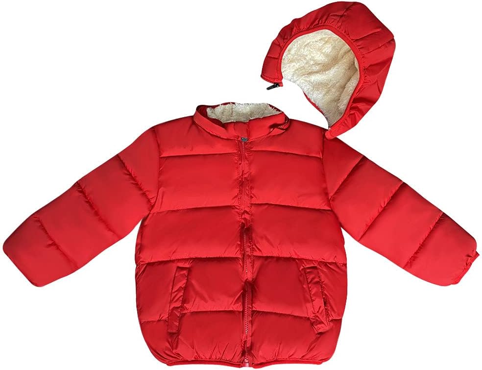 Baby Girls Boys' Winter Fleece Jackets With Hooded Toddler Cotton Dress Warm Lined Coat Outer Clothing