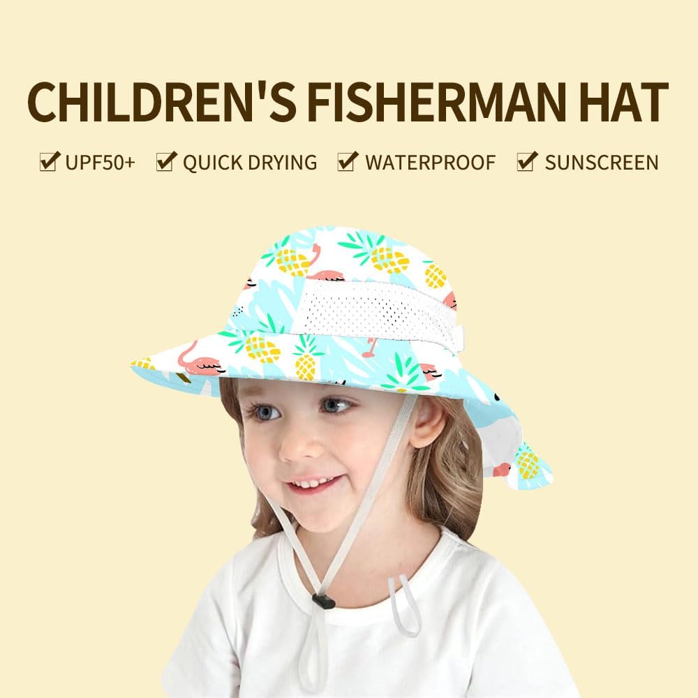 Baby Sun Protection Hat for Infant Toddlers Boys Girls UPF 50+ Sunhat for Outdoor Beach Swim