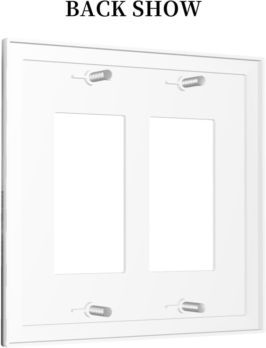 Foggy Forest Natural Scenery Retro Tree Pine Decorative Outlet Covers 2 Gang Double GFCI Rocker Electrical Wall Panels Light Switch Cover Plate for Bed Room Living Room Decor