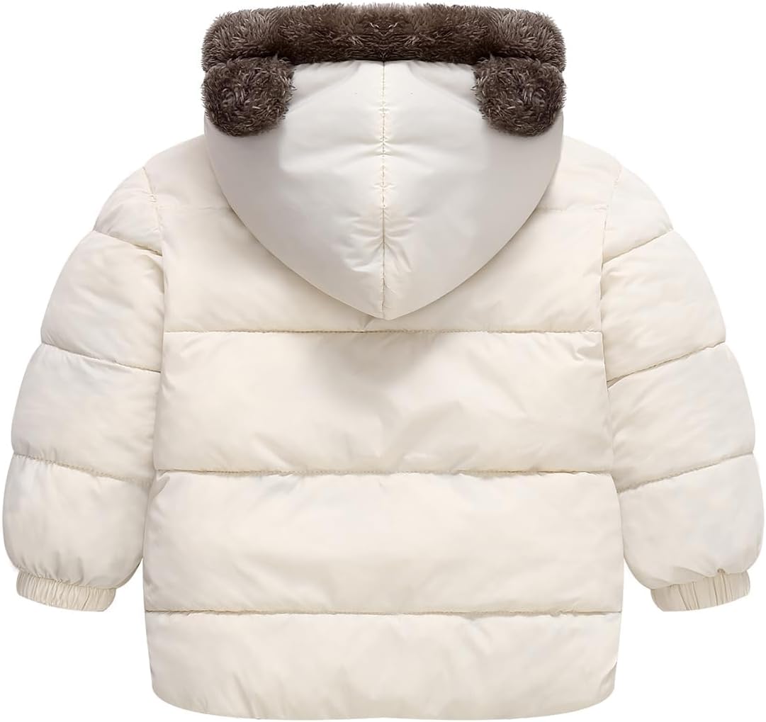 Fairy Baby Infant Baby Winter Coat Cute Teddy Bear Hooded Jacket Warm Fleece Outerwear Windproof Toddler Boys Girl 6M-4T