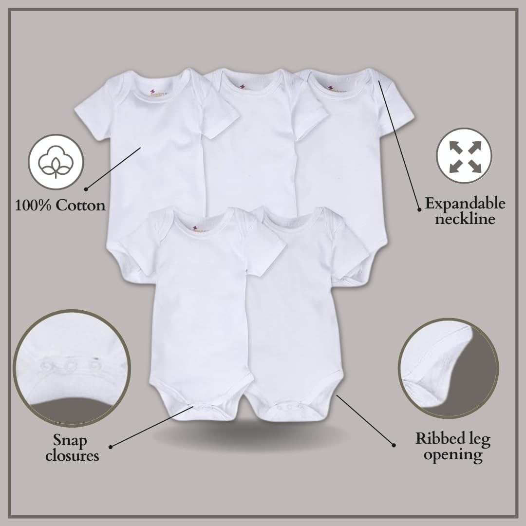 Miracle Baby 5-Pack Bodysuits