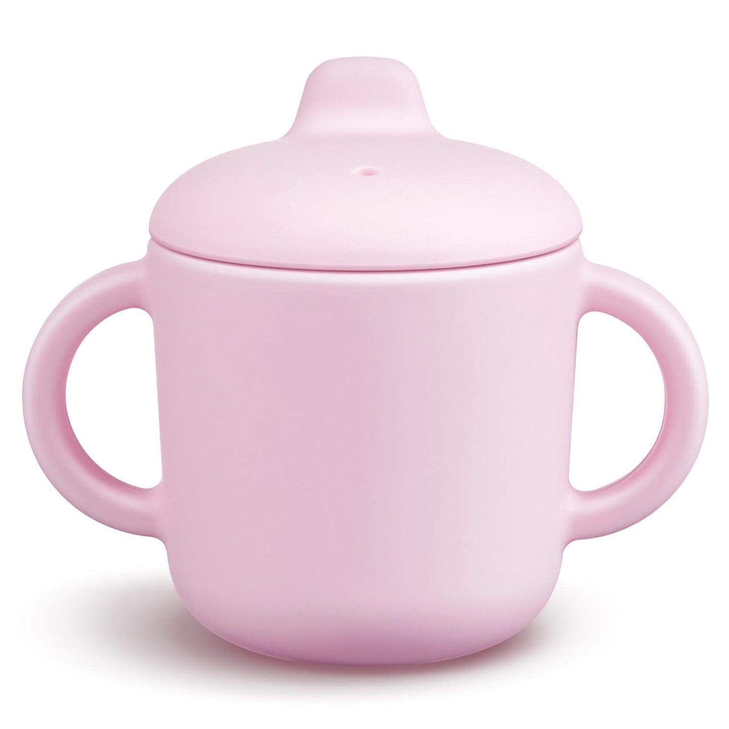 6 Months+ Sippy Cups with Handles,Small Silicone Sippy Cups Leak Proof 5oz,No Spill Sippy cups for Toddlers (Pink)