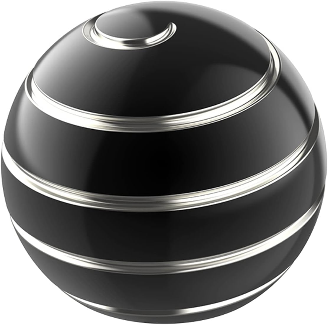 Kinetic Desk Toy Ball, 1.54'' Kinetic Desktop Spinning Toys, Optical Illusion Fidget Toys Gadgets for Adults Office Anxiety, ADHD (39MM, Black-A)