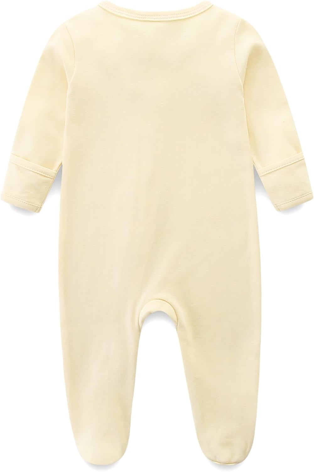 Baby Romper 100% Organic Cotton Pajamas One Piece Long Sleeve Zipper Footie Onesie for 0~12M Baby