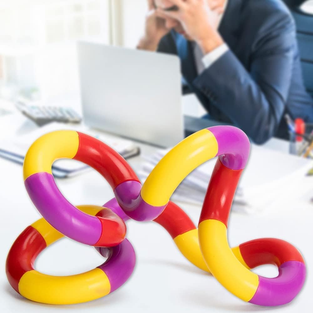 9PCS Quiet Fidget Toys Sensory Fidget Toys for Unique Fidget Experience, Multicolor Twisty Fidget Toys for Relaxation, Brain Imagination Tools, Relax Therapy Educational Toy for Adults,Boys,Girls