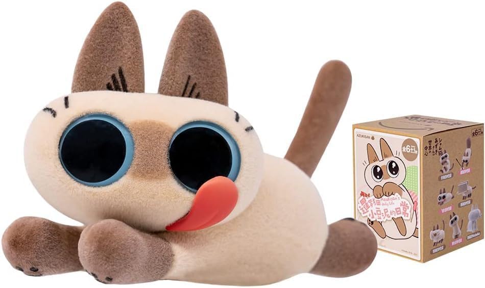 Nobeko Azukican Azukisan Cat Daily Life Series1 Blind Box Figures 6PCs Random Art Cute Collectibles Birthday Gift