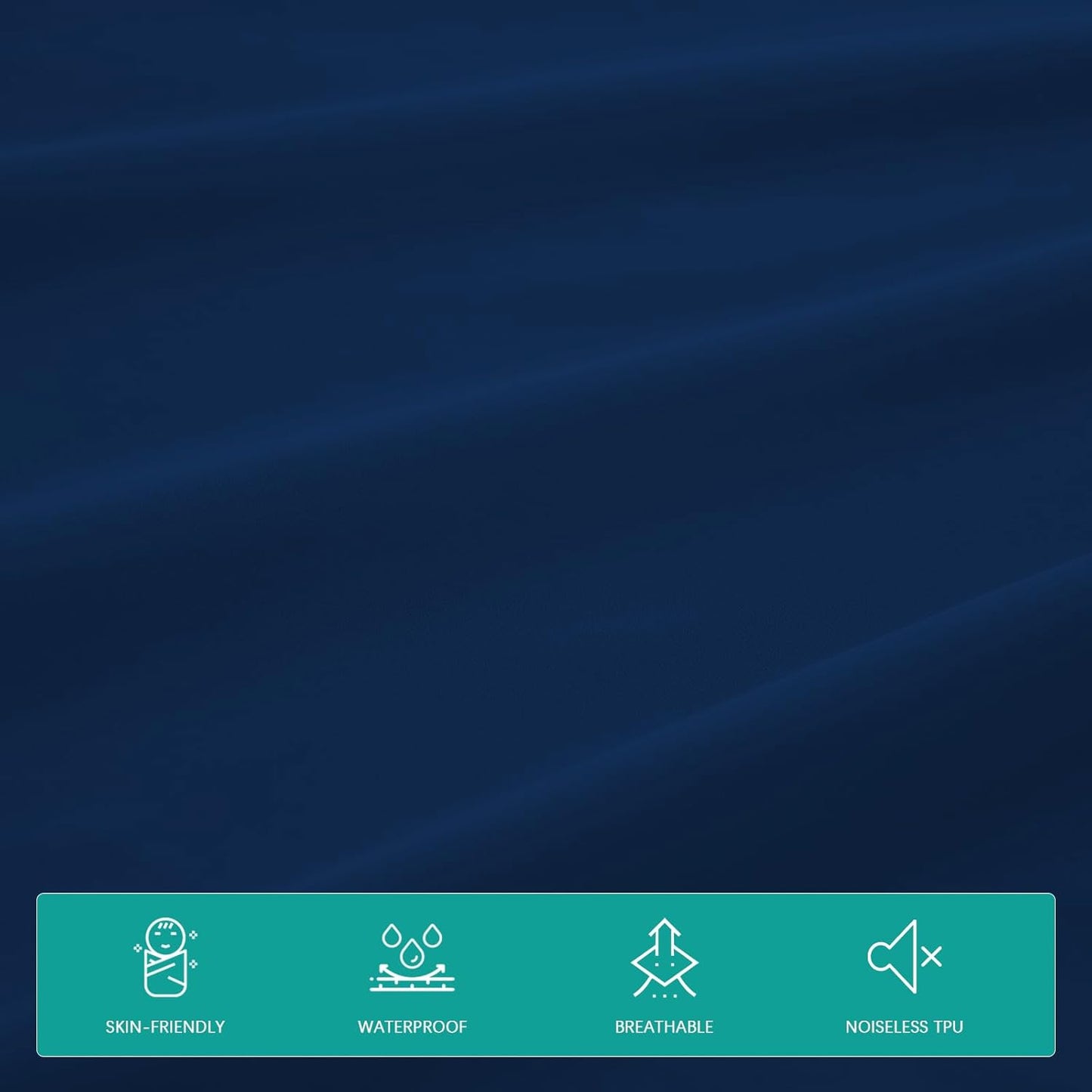 Biloban Pack and Play Sheets Fitted Waterproof 2 Pack, Compatible with Baby Graco Pack n Play/Playard and Other 38" X 26" Playpen Mattress, Navy