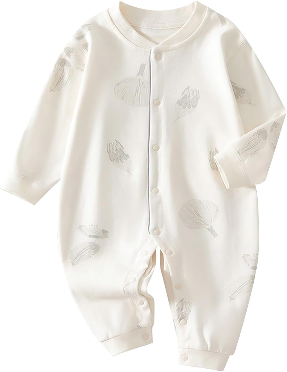 100% Organic Cotton Soft 3-24 Months Baby Romper Jumpsuits for Boys and Girls Unisex Long Sleeve