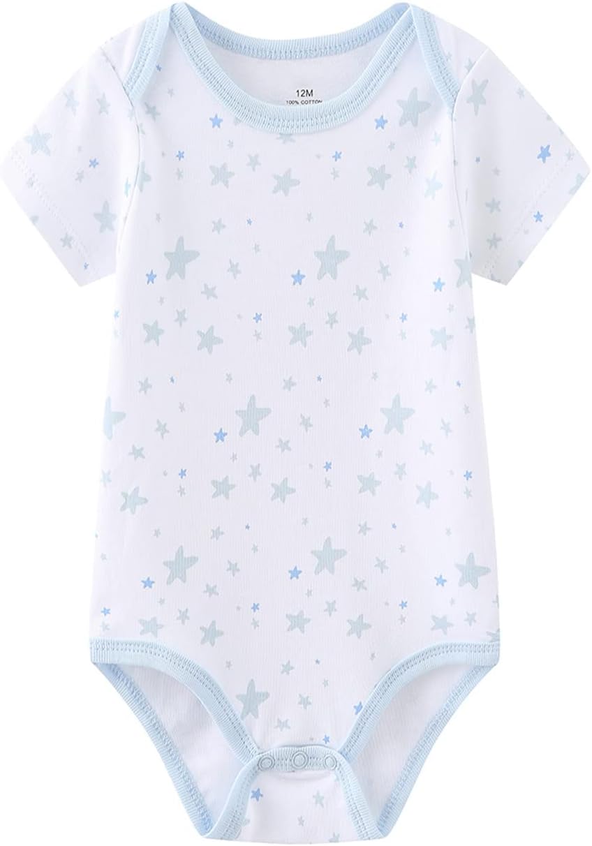 Baby Bodysuit Short Sleeve one-Piece Newborn Baby Clothes for Baby Boy and Girls
