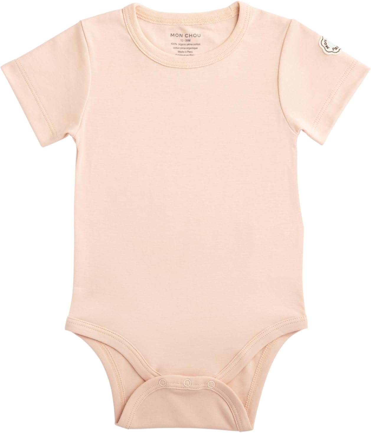 MON CHOU Premium Short Sleeve Bodysuit - Luxuriously Soft, 100% Pima Cotton Baby Bodysuit - Organic Cotton Baby Clothes