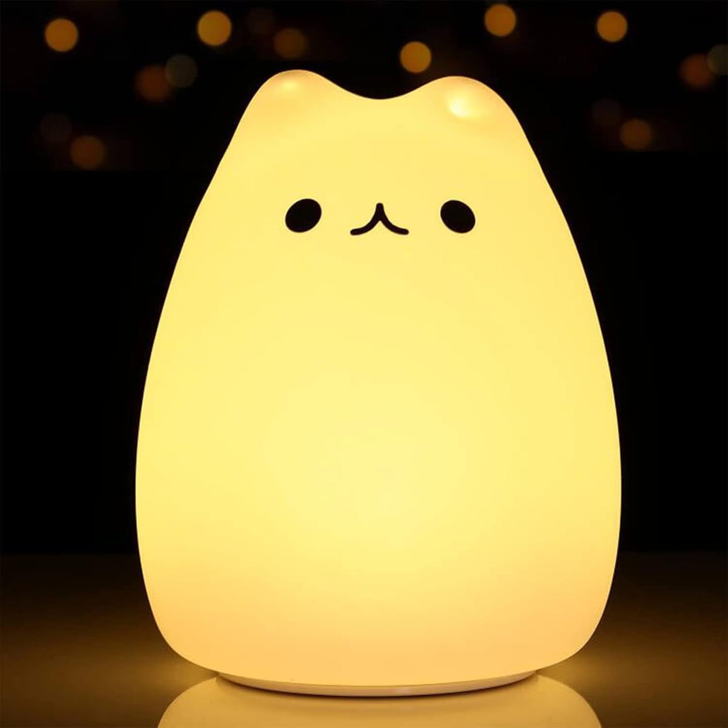 LOVERUIS Remote Control Cat Night Light Gifts for Girls,16 Colors Dimmable Rechargeable Light Teen Girl Decoration Room Night Lamp