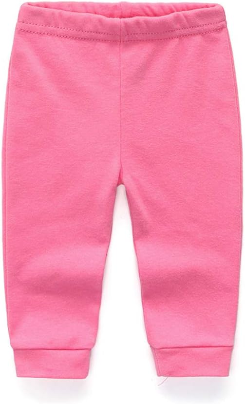 Unisex Newborn Baby Cotton 4-Pack Pants Embroidery Pringting Casual Leggings 0-24 Months for Boys and Girls
