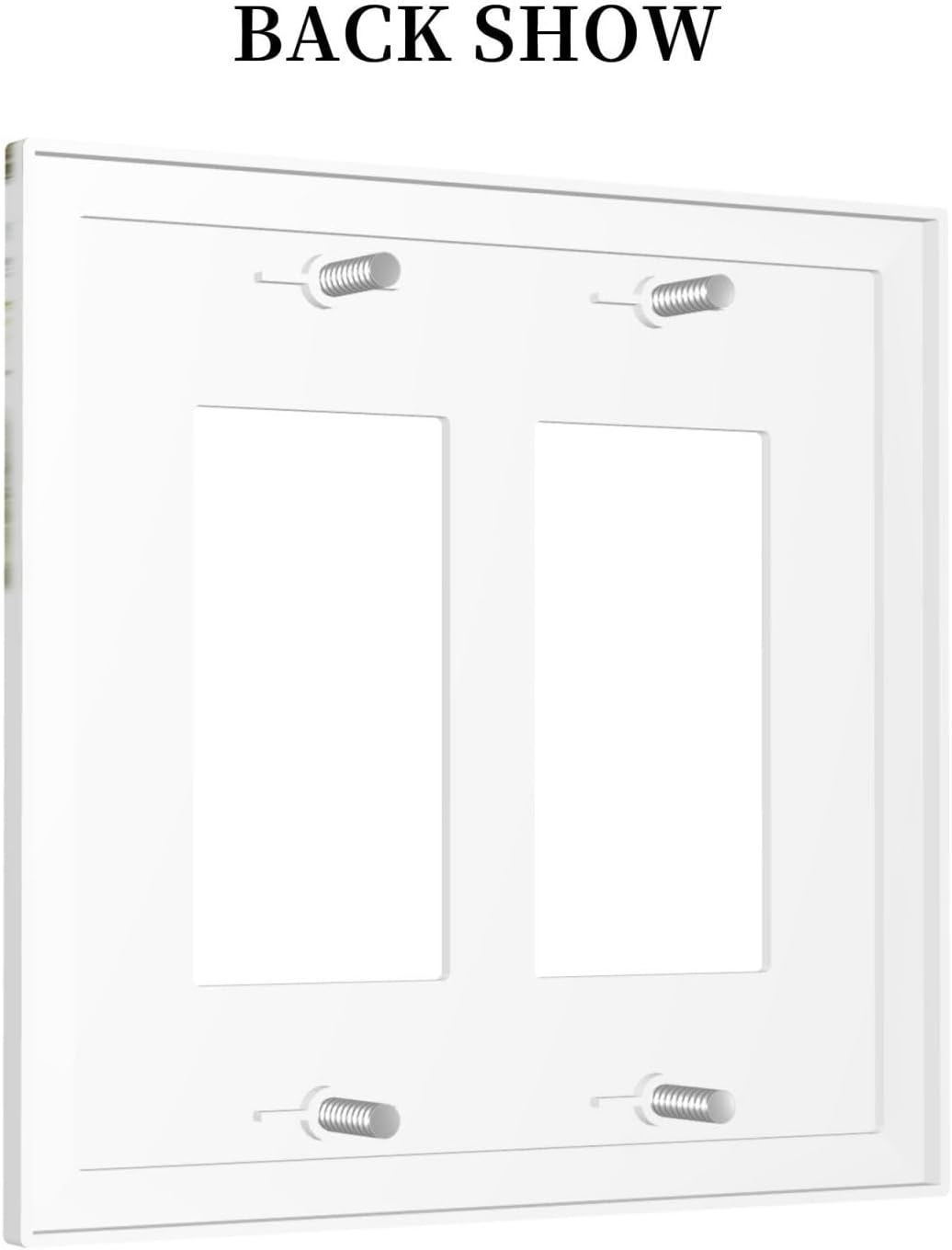 Decorative Outlet Covers Boho Farmhouse Flower Leaf Sage Green 2 Gang Double GFCI Rocker Electrical Wall Panels Light Switch Cover Plate for Bedroom Cabin Decor