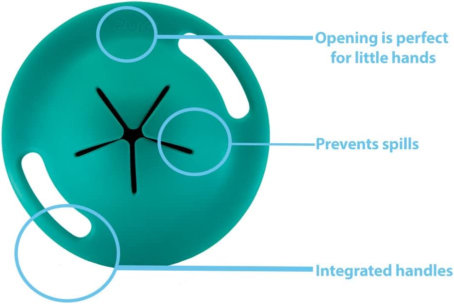 Pura my-my Kids Silicone Snack Container - Spill Proof, Reusable, Food Grade Silicone, Plastic-Free | Food Storage for Kids, Toddlers, Preschoolers, Babies & Infants