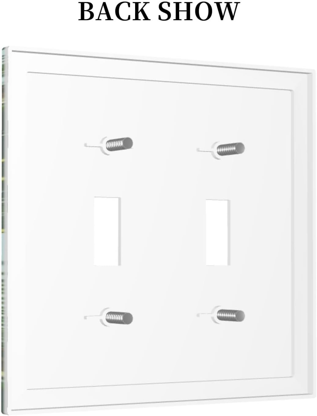 Summer Sky Coconut Palms Trees Green Plants Leaf Decorative Switch Plates 2 Gang Double Toggle Outlet Light Switch Cover Wall Plate Electrical Faceplate for Bed Room Living Room Decor