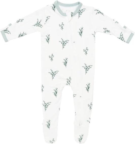 KYTE BABY Unisex Zipper Closure Footies, Rayon Made From Bamboo, 0-24 Months