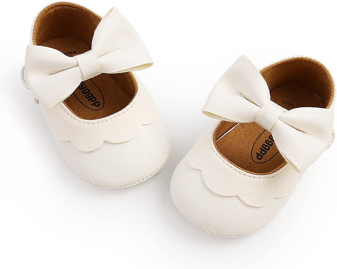 Baby Shoes Mary Jane Flats Non Slip Soft Sole Infant Toddler Sneakers First Walkers Party Christmas Dress Shoes