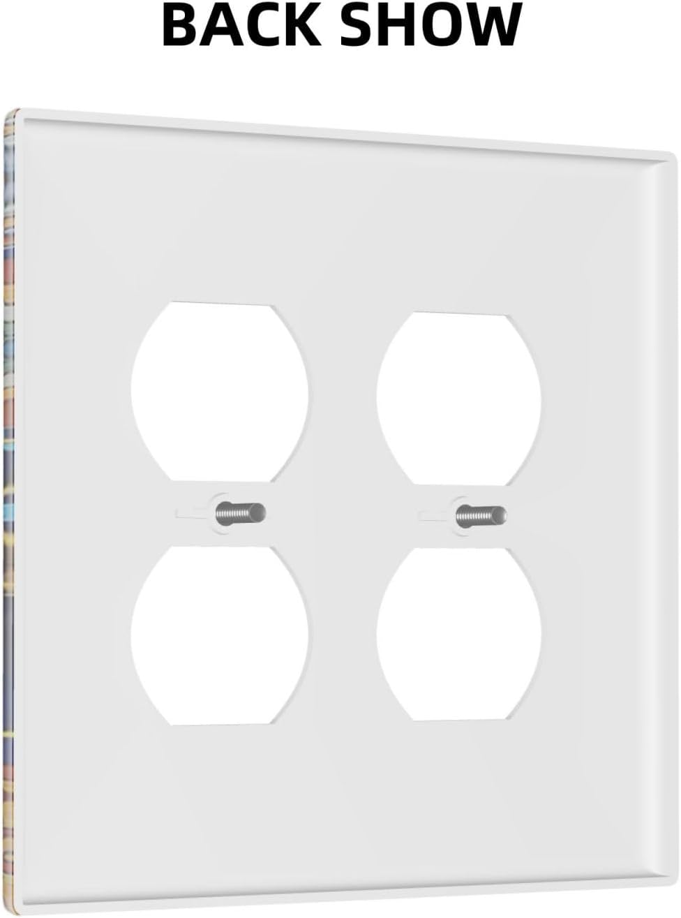 Talavera Mexican Tiles Traditional Color Decoration Print Outlet Covers 2 Gang Double Duplex Decorative Light Switch Covers Electrical Wallplates Socket Faceplate for Kitchen Bathroom Decor