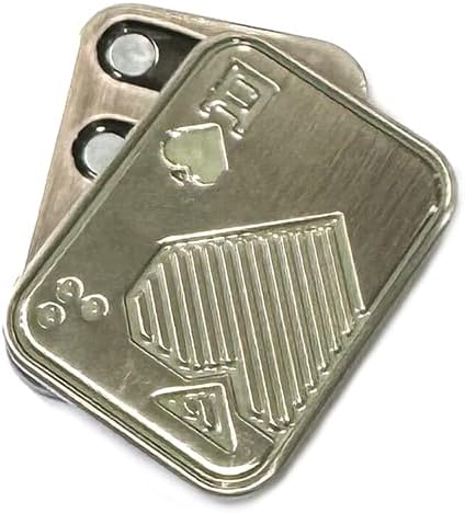 Luminous Noctilucent Upgrade Fidget Slider, Metal Fidget Toys Poker Push Card Stress Relief Toy, EDC Toy Fidget Toy Haptic Coin, Office Desk Toys Gifts for Boyfriend and Father(AA)