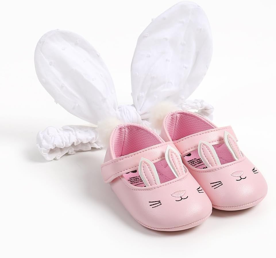 Baby Shoes Mary Jane Flats Non Slip Soft Sole Infant Toddler Sneakers First Walkers Party Christmas Dress Shoes