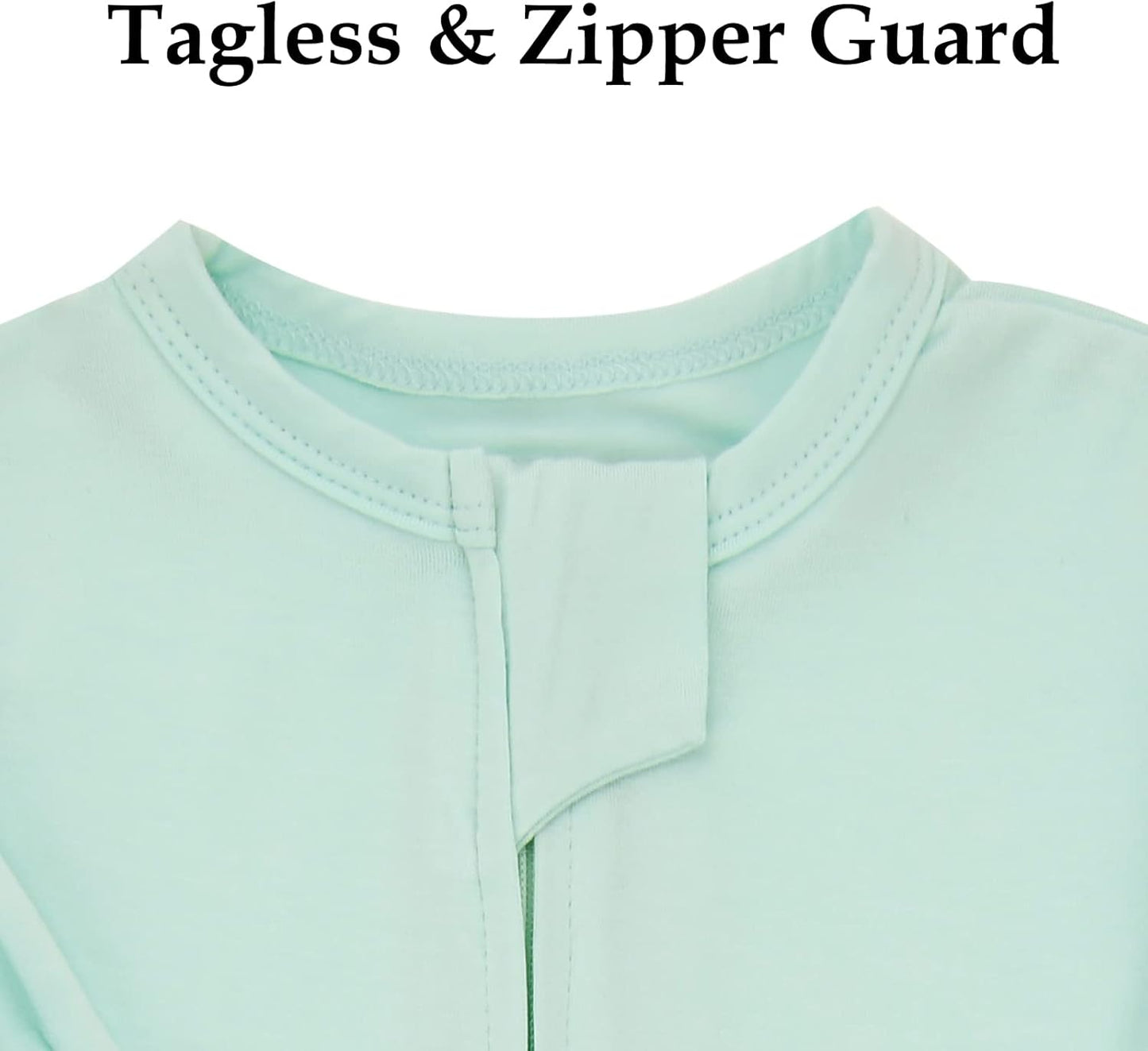 Aablexema Baby Zipper Pajamas Bamboo Rayon, 3pcs Unisex Infant Onesie with Mitten Long Sleeve Footed Pjs