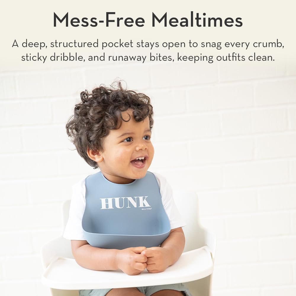 Baby Bib for Eating by Bella Tunno, Waterproof Silicone Bib with Large Food Catcher, Adjustable Fit for Babies 4-12 months & Toddlers 1-3 Years, Boys & Girls, Taco Belle
