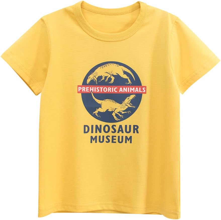 Boys' 4-Pack Excavator Short Sleeve Crewneck T-Shirts Top Tee Size 2-7 Years Toddler Boys' Value Pack Cotton T-Shirt