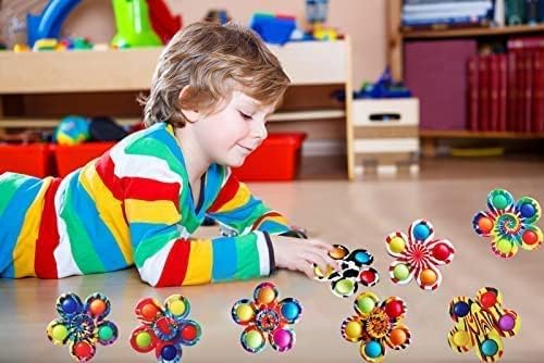 20 Pcs Pop Bubble Fidget Spinners for Party Favors, Hand Fidget Bulk Toys for Classroom Prizes, Halloween Christmas Valentine Gifts for Kids Goodie Bag Stocking Stuffers