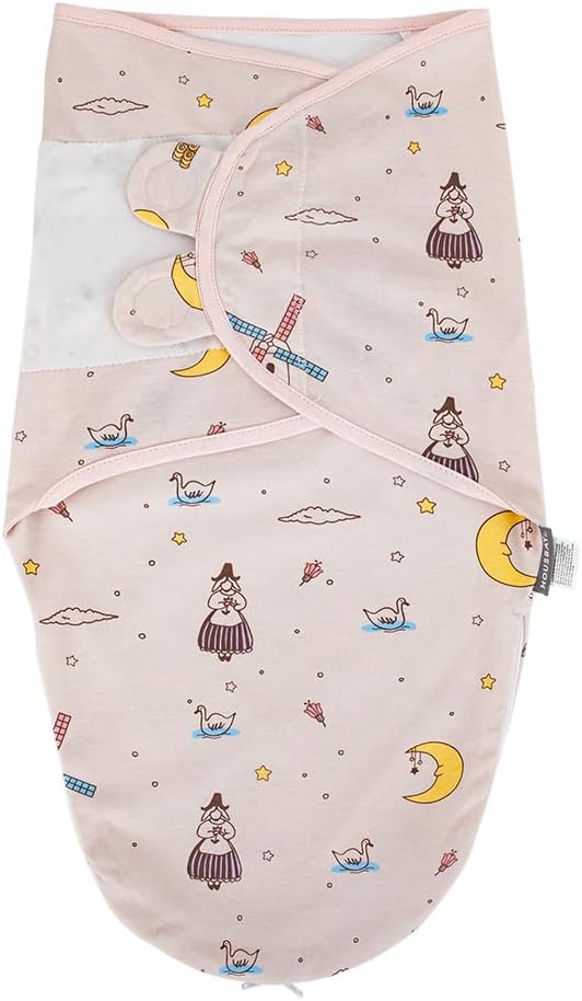 HOUSBAY Baby Swaddle Blanket Boy Girl,Super Soft Material Newborn Adjustable Swaddles 2-Way Zipper Sleep Sack 1 Pack 0-3Months（Fairytale）