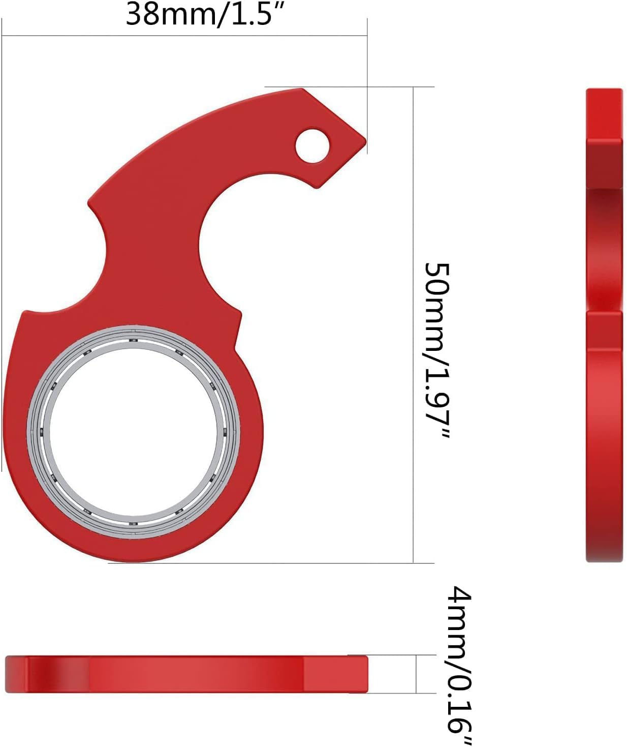 Key Flipping Keychain Spinner Spinning Key Ring Spinner for Car Key Pocket Spinning Stress Reliever Tool Fidget Spinners for Teen Man Women (Yellow)