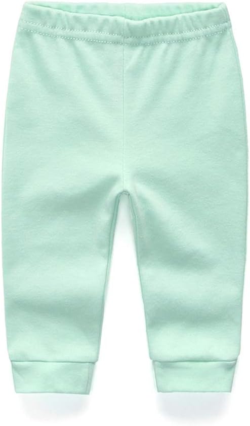 Unisex Newborn Baby Cotton 4-Pack Pants Embroidery Pringting Casual Leggings 0-24 Months for Boys and Girls