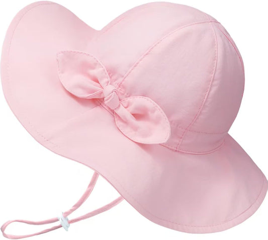 Baby Sun Hat Toddler Girl Beach Hat Adjustable Outdoor Summer Hat UPF 50+ Sun Protection Wide Brim Infant Kids