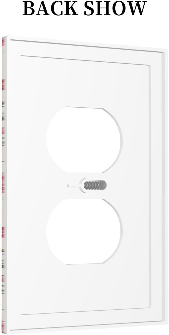 Outlet Covers Vintage Flowers Rose Leaf Bird Butterfly 1 Gang Duplex Wall Plate Decorative Switch Plates Electrical Receptacle Faceplate Light Switch Cover for Bedroom living Room Decor