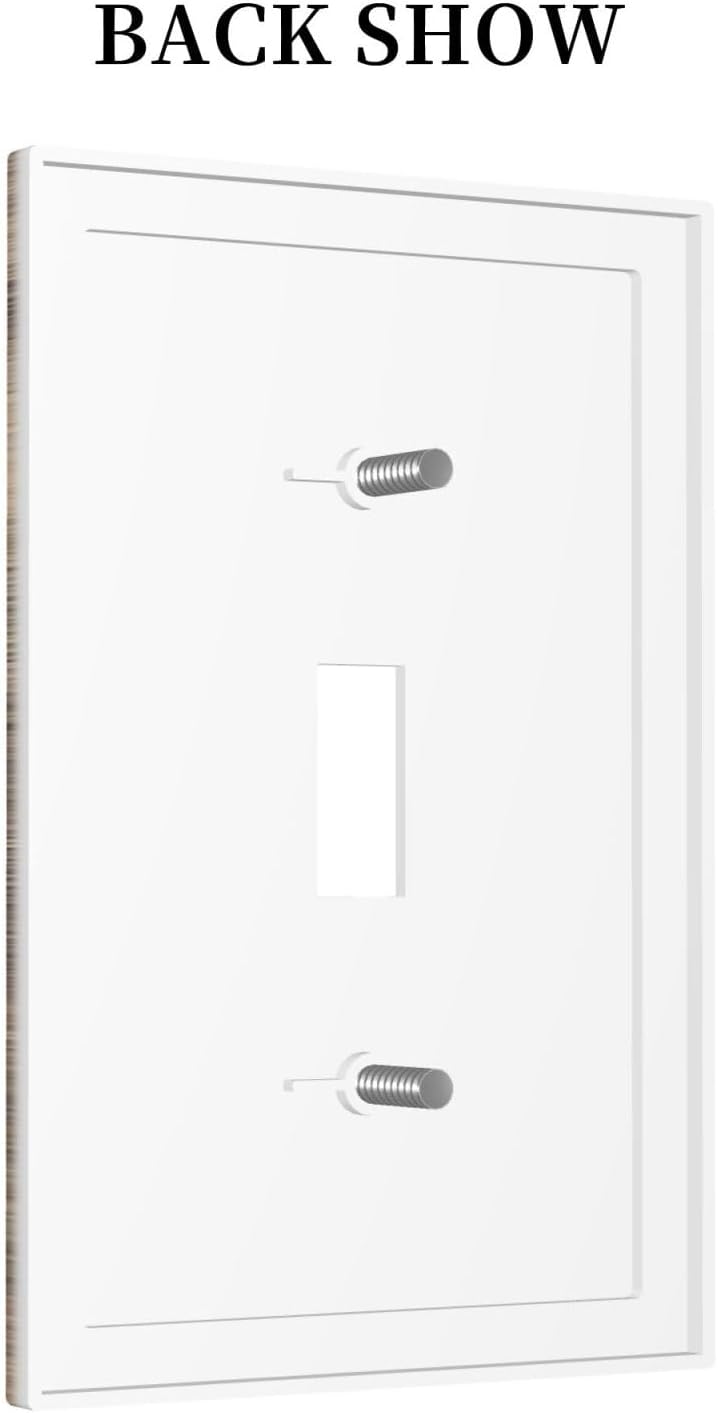 Decorative Light Switch Cover Retro Rustic Brown Wood Grain 1 Gang Single Toggle Device Electrical Faceplate Switchplates Decorator Outlet Wall Plate For Farmhouse Cabin Decor