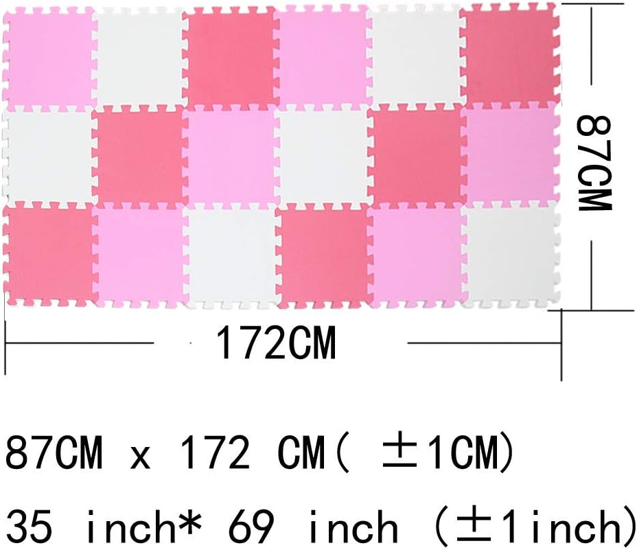 MQIAOHAM® 18 Pieces Puzzle Play Mats, Soft Baby Play Mat, Kids Interlocking Foam Floor Tiles, Toddlers Carpet Playmats G301018-101103109