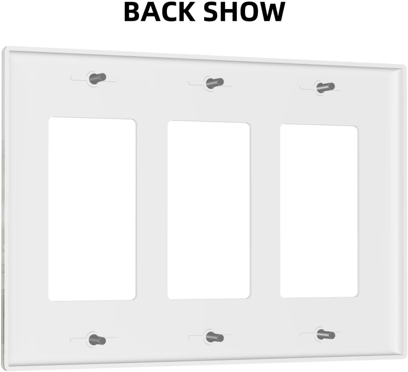 Light Switch Covers Green Forest Watercolor Painting Foggy Pine 3 Gang Rocker Electrical GFCI Decorative Triple Outlet Wall Plate Cover Switchplate for Bedroom living Room Decor