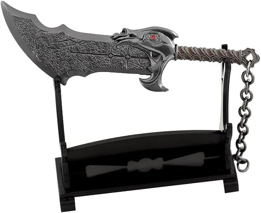 Superbuybox God of War Kratos Blades of Chaos Action Figures Game Collection Keychain Desk Decoration Backpack Pendant Gift