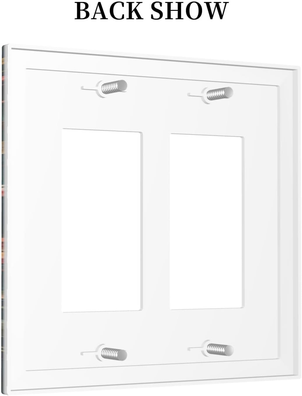 Decorative Outlet Covers Baroque Vintage Peony Flower Floral 2 Gang Double GFCI Rocker Electrical Wall Panels Light Switch Cover Plate for Bedroom Farmhouse Decor