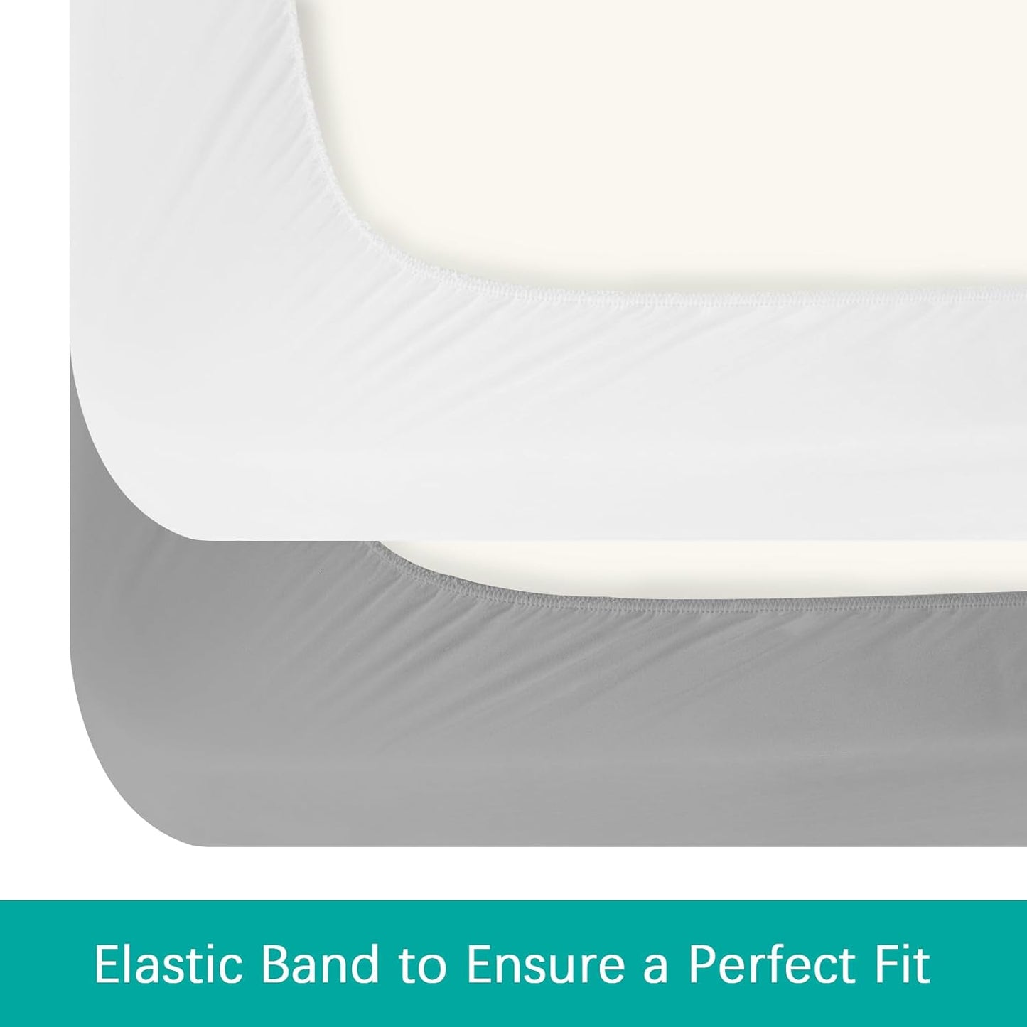 Biloban Mini Crib Sheets Fitted Waterproof 38'' x 24'', 2 Pack Mattress Protector Cover Fits for Dream on Me/Newton Mini Crib Mattress, Portable Sheet for Boys & Girl