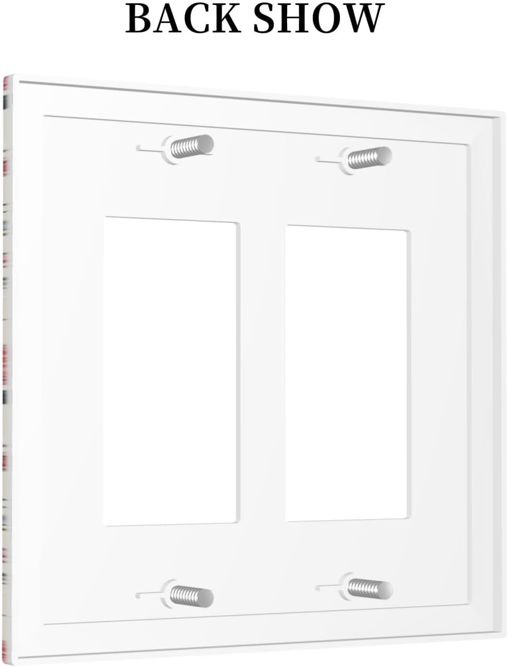 Decorative Outlet Covers Vintage Flowers Rose Leaf Bird Butterfly 2 Gang Double GFCI Rocker Electrical Wall Panels Light Switch Cover Plate for Bedroom living Room Decor