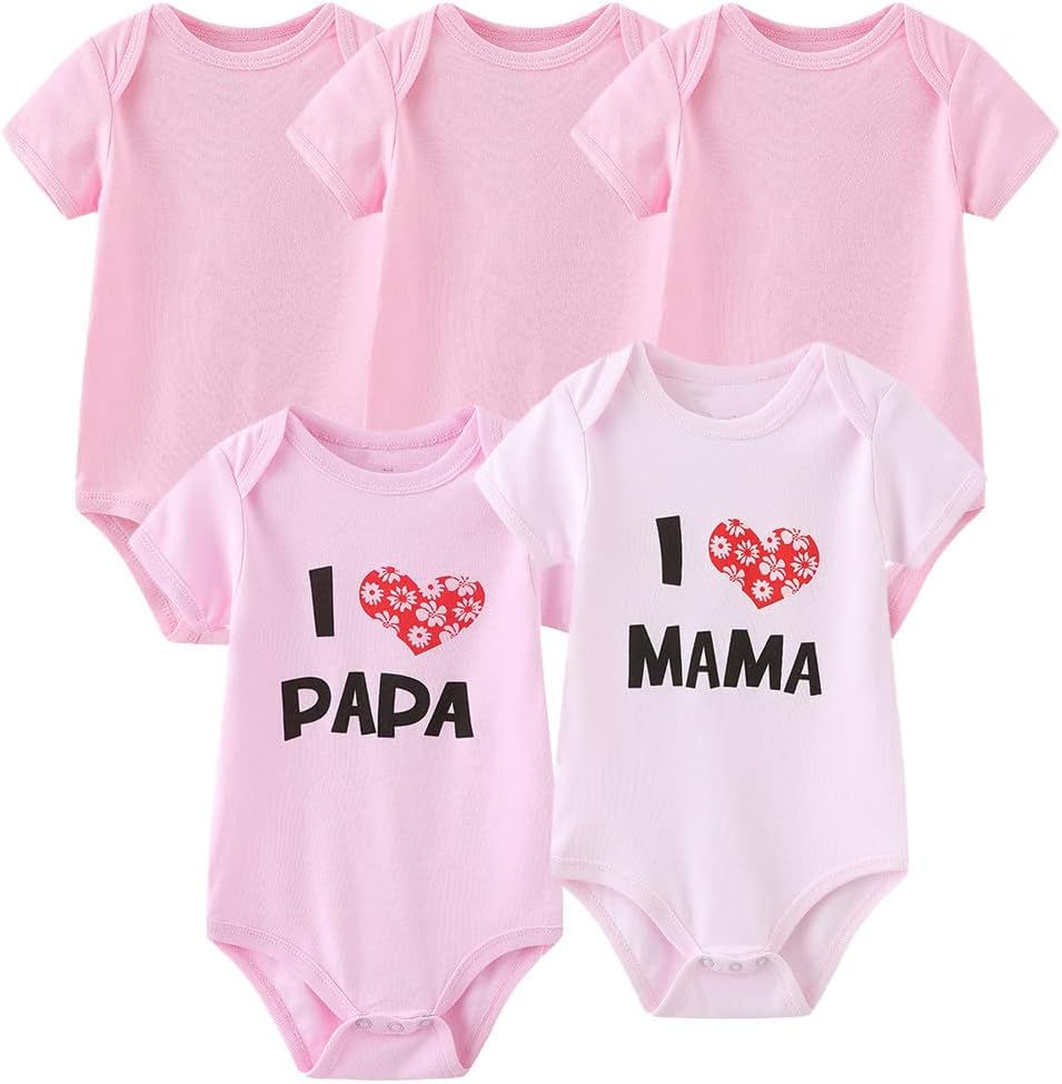 Newborn Layette Gift Set Bodysuits Pants for Baby Girl and Boy 24 Piece 100% Cotton Essentials and Accessories