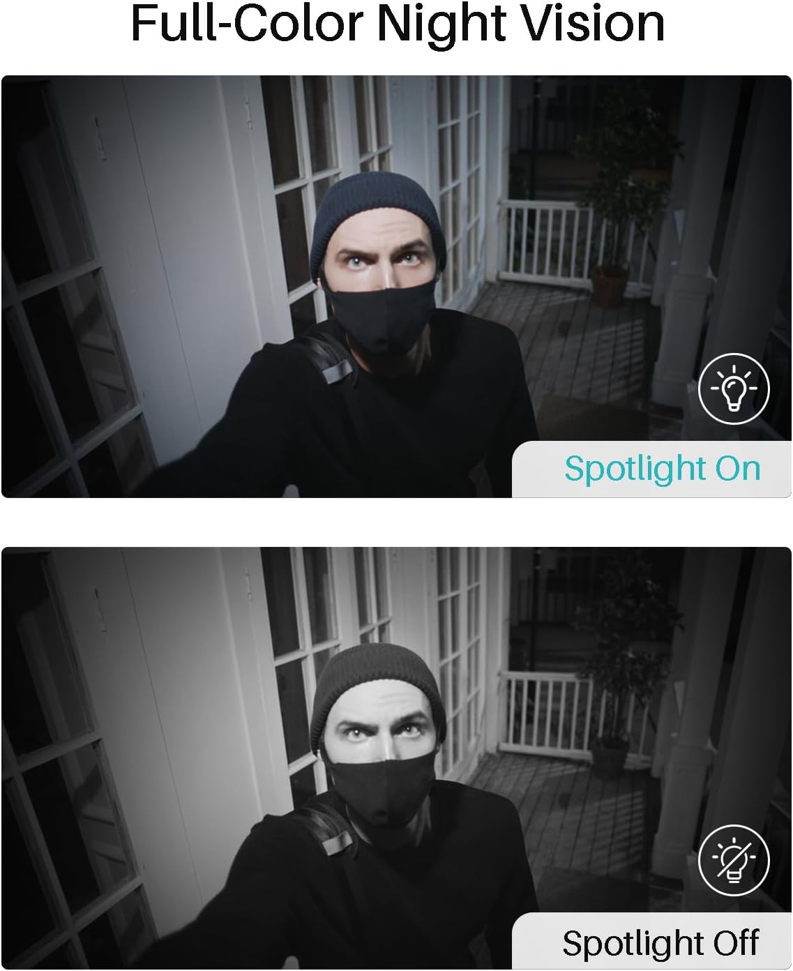 WUUK Add-on Outdoor Camera, Requires Base Station, Home Security Cameras Wireless Outdoor, 2K HD, No Monthly Fee, Compatible with Alexa & Google, Color Night Vision