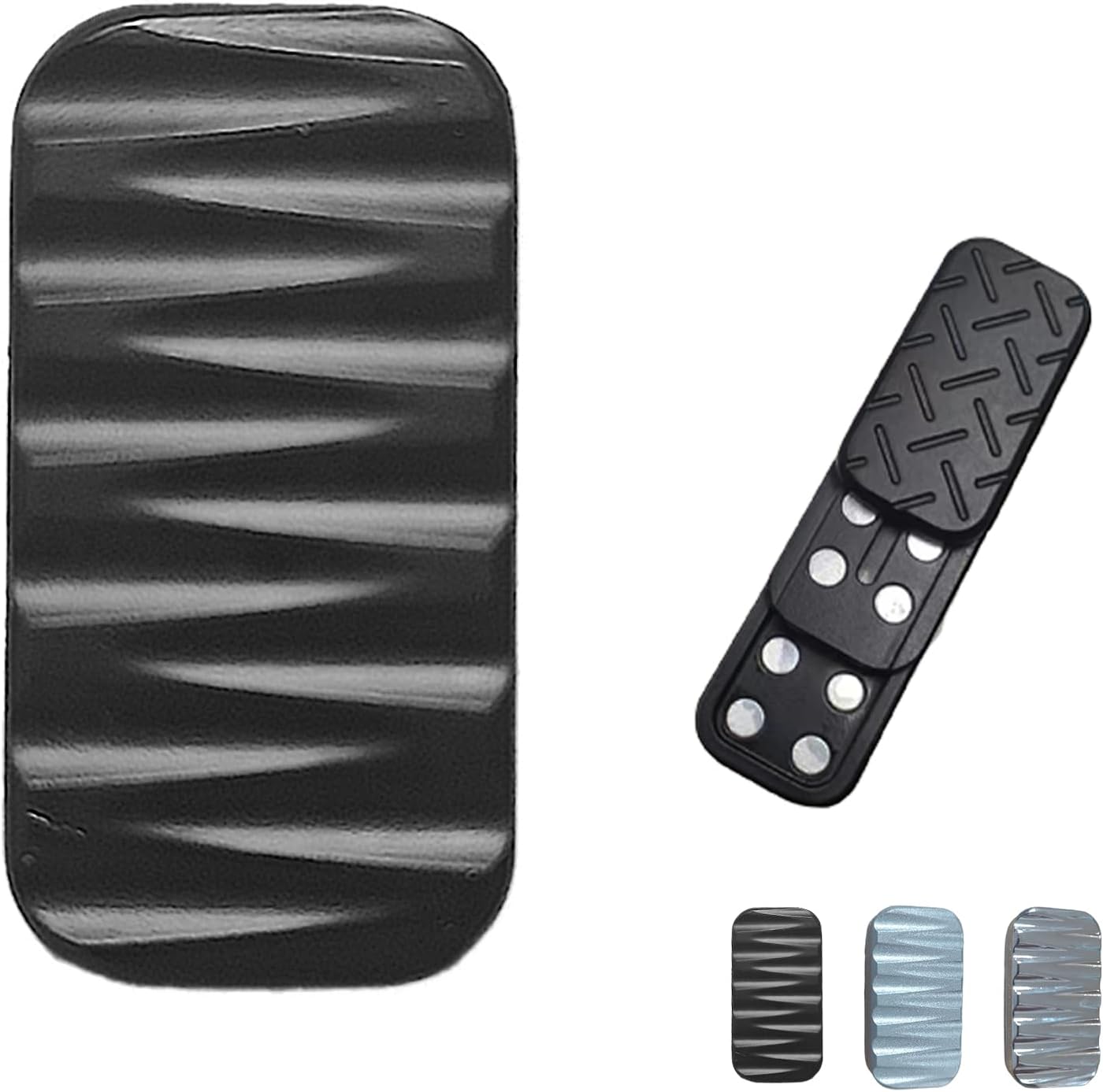 Fidget Slider 3 Layer EDC Metal Magnetic Fidget Toys Adults, Desk Toys Gift for Stress Relief (Black)