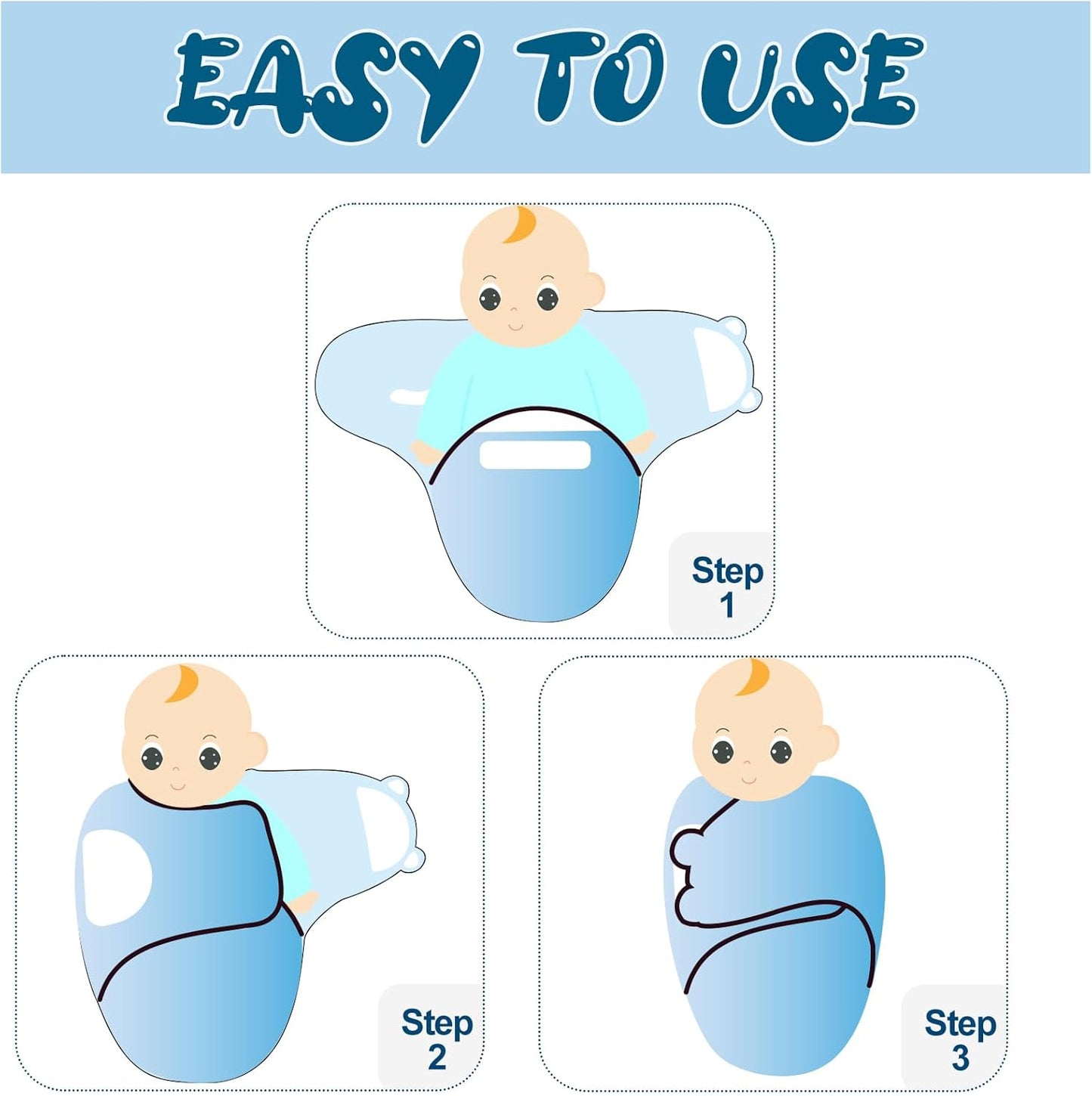 Baby Swaddle Sleep Sacks with Hats for 0-3 Months Baby Swaddle Blanket Wrap Newborn Swaddles Sack for Baby Boy Girl