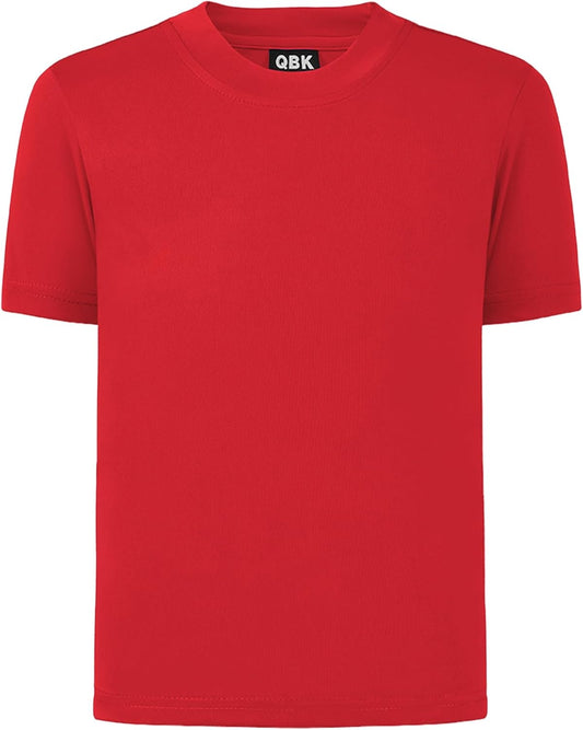 QBK 2T to Youth Neon Shirt Kids UPF 50+ Dry Fit Athletic Short Sleeve Rash Guard T Shirts for Boys Girls Sports Undershirt