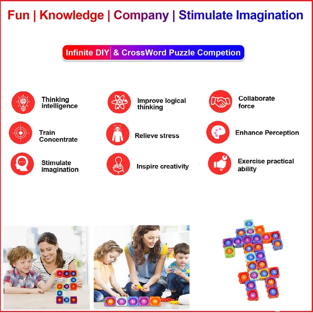 Lowercase Alphabet Multisensory Reading&Phonics Interactive Tool.Huge Pop Bubble Fidget Block for Infinite Word Building Pop Classroom,Phonics Segment &Letter Match,Spell.Versatile &Funny for age3-10