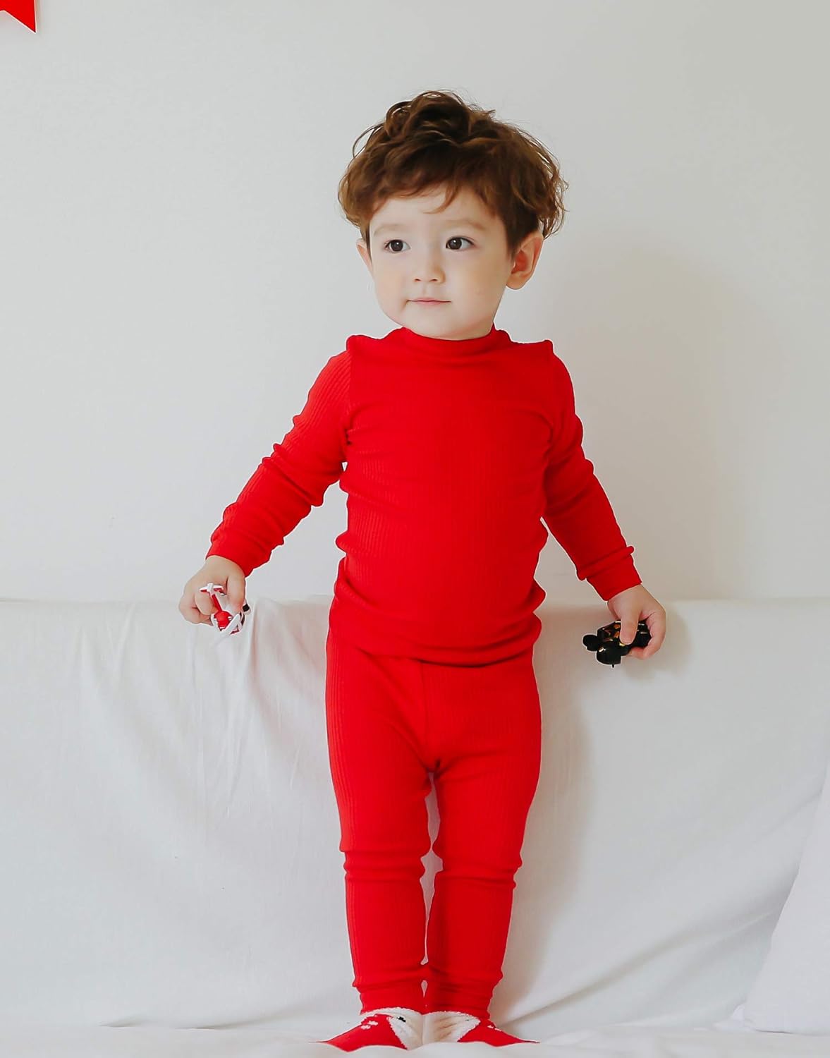 VAENAIT 6M-12Y Toddler Kids Girls Boys Soft Comfy Modal Tencel Solid Raglan Sleepwear Pajamas Pjs 2pcs/4pcs Set