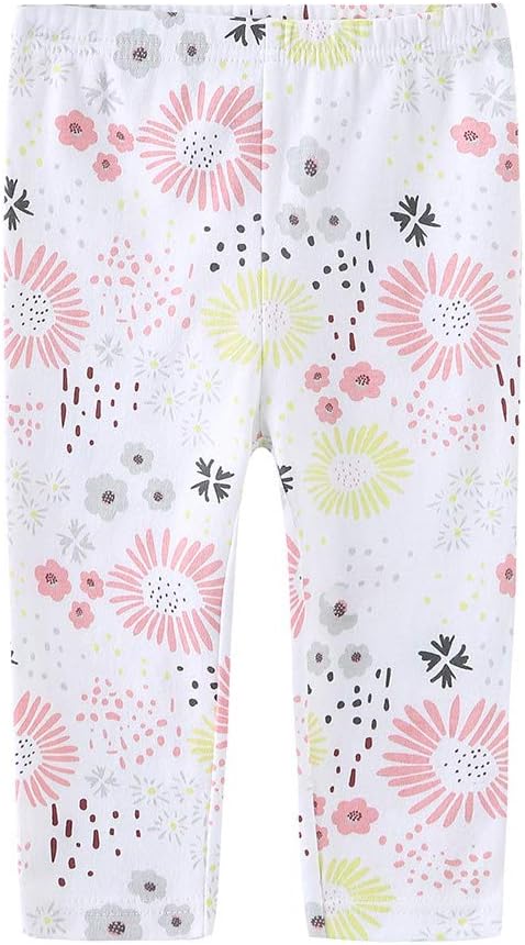 Unisex Newborn Baby Cotton 4-Pack Pants Embroidery Pringting Casual Leggings 0-24 Months for Boys and Girls