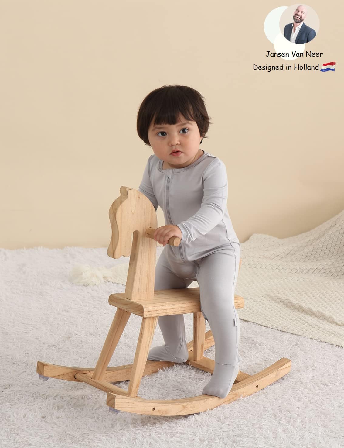 Jimonda Bamboo Baby Pajamas,Unisex Boys Girls One-Piece Footies,Long Sleeve Sleepers 2-Way Zip closure Romper