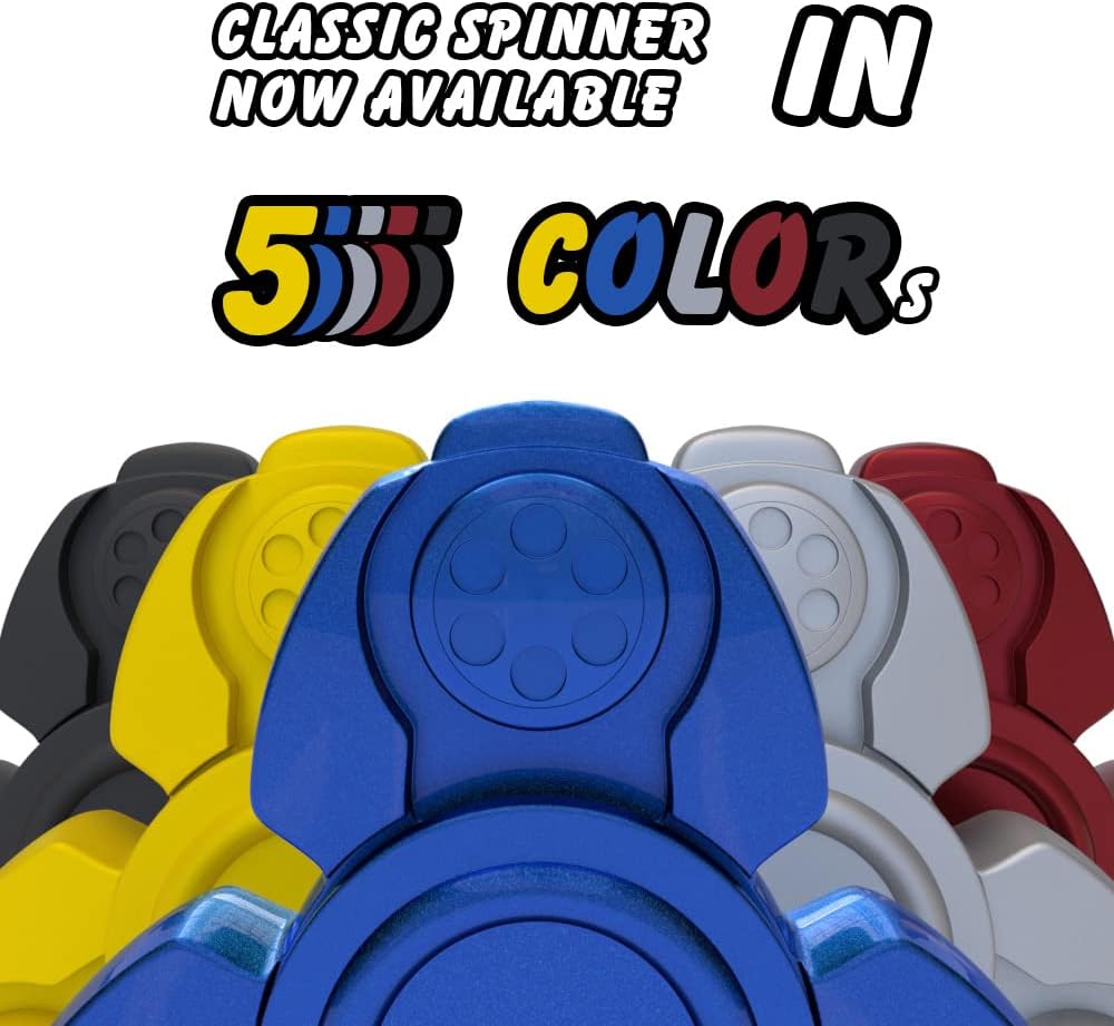 Solid Metal Fidget Spinner Sensory Novelty Hand Finger Spinning Toy Stocking Stuffers Ideas ADD ADHD Stress Relief and Anxiety Relieves Reducer for Kids and Adults. (Red)